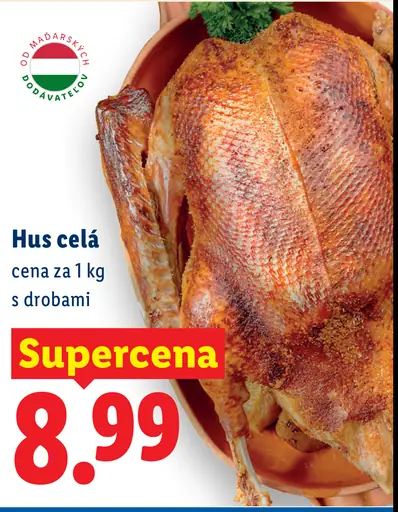 Hus celá s drobami