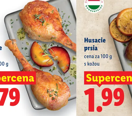Husacie prsia s kožou