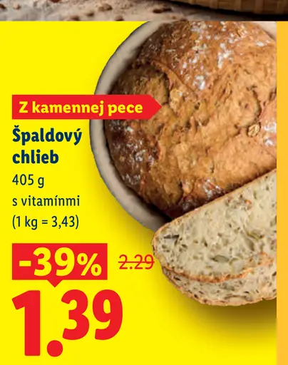 Špaldový chlieb s vitamínmi
