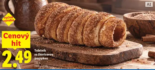 Trdelník so škoricovou posýpkou
