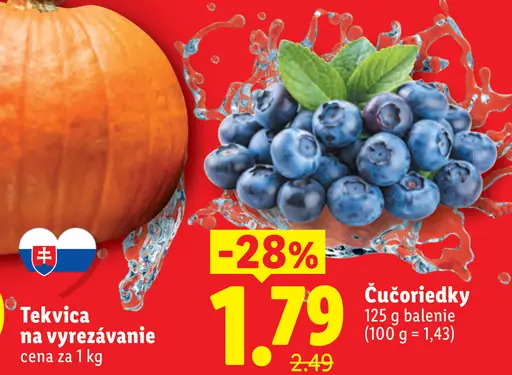 Čučoriedky balené