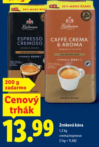 Bellarom zrnková káva Crema/Espresso