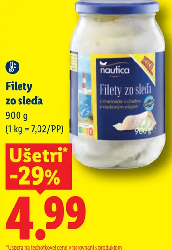 Nautica filety zo sleďa v rastlinnom oleji s cibuľou a korením