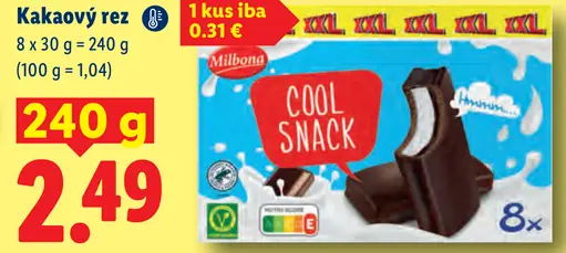 Milbona kakaový rez