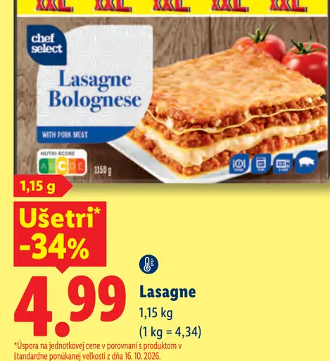 Chef Select lasagne Bolognese