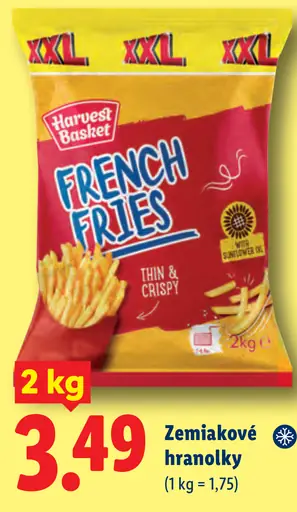 French fries tenké a chrumkavé