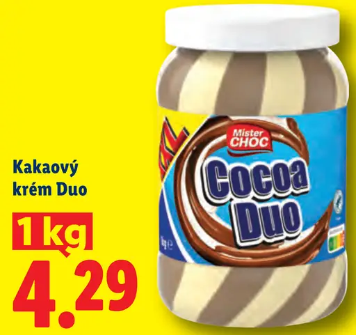 Mister Choc Cocoa Duo kakaový krém