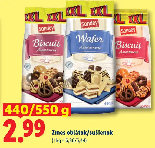 Sondey zmes oblátok a sušienok