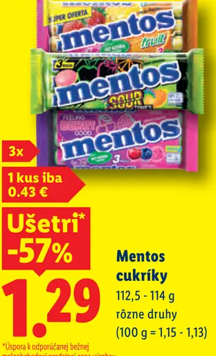 Mentos Mint cukríky