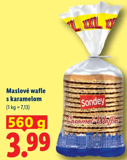 Sondey maslové wafle s karamelom