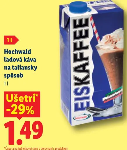 Hochwald ľadová káva na taliansky spôsob