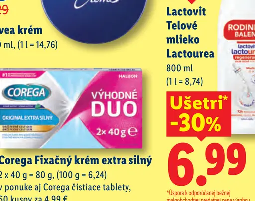 Corega fixačný krém extra silný
