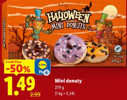 Halloween mini donuty