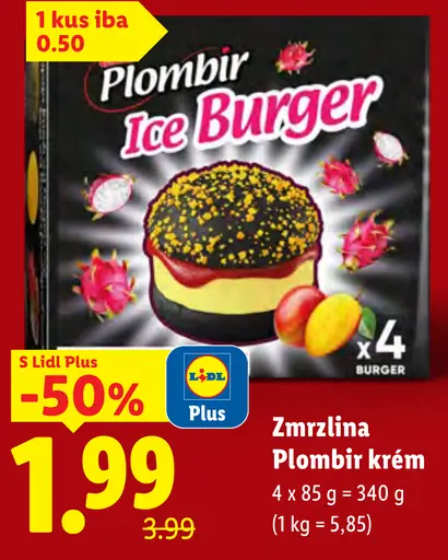 Plombir Ice Burger zmrzlina