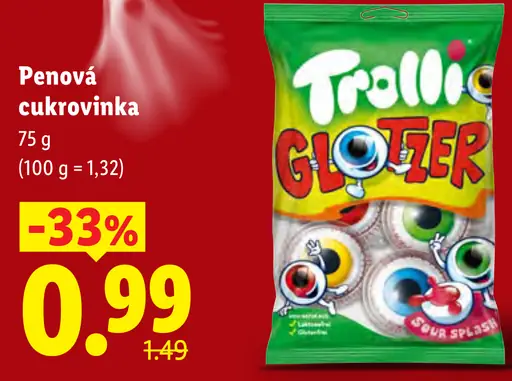 Trolli Glotzer penová cukrovinka