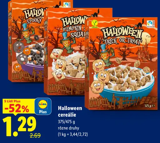 Halloween cereálie – rôzne druhy