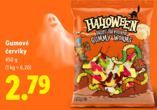Halloween gumové červíky