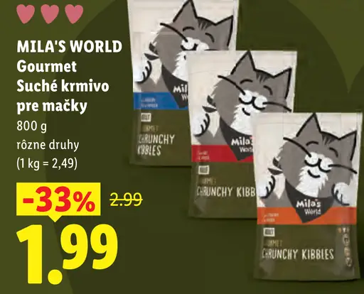 Mila's World Gourmet suché krmivo pre mačky