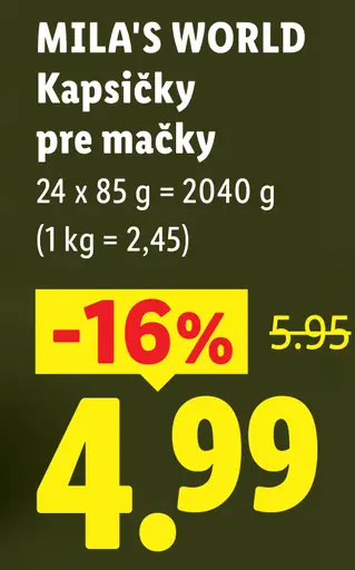 Mila’s World Gourmet kapsičky pre mačky