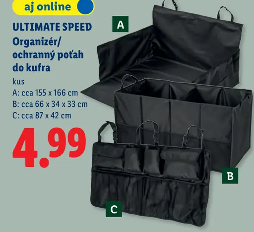 Ultimate Speed organizér/ochranný poťah do kufra, variant A cca 155 × 166 cm, variant B cca 66 × 34 × 33 cm, variant C cca 87 ×…