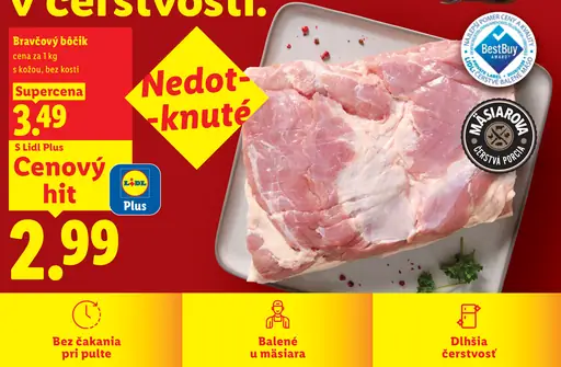 Bravčový bôčik bez kosti údený