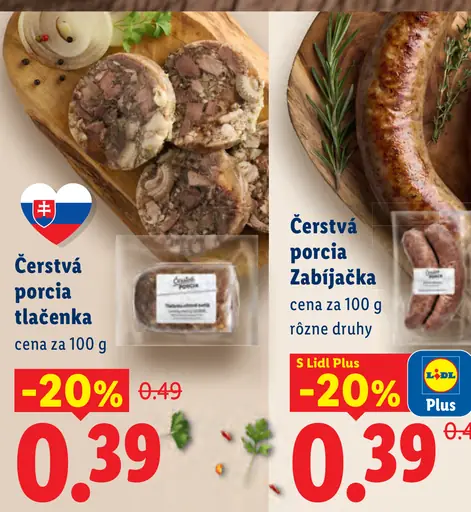 Čerstvá porcia tlačenka
