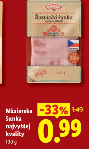 Pikok Mäsiarska šunka najvyššej kvality