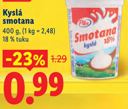Pilos kyslá smotana 18 % tuku