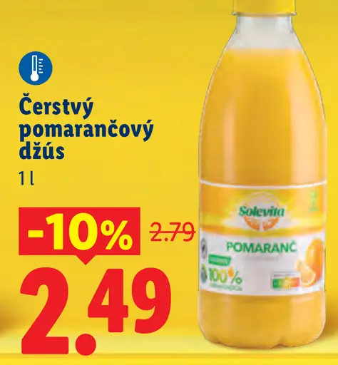 Solevita čerstvý pomarančový džús
