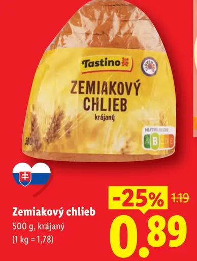 Tastino Zemiakový chlieb