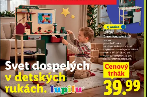 Lupilu Drevený pracovný stôl