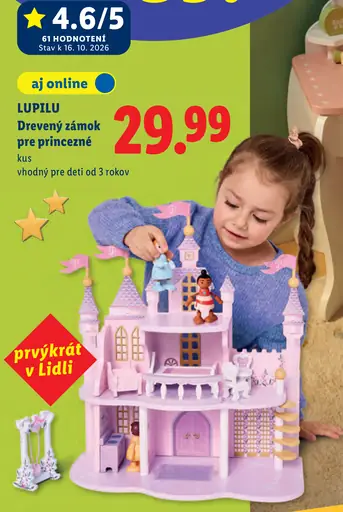 Lupilu drevený zámok pre princezné