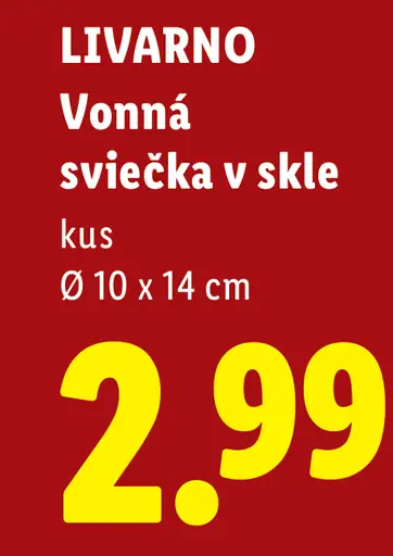Livarno Vonná sviečka v skle