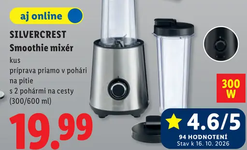 SilverCrest smoothie mixér s cestovnými pohármi