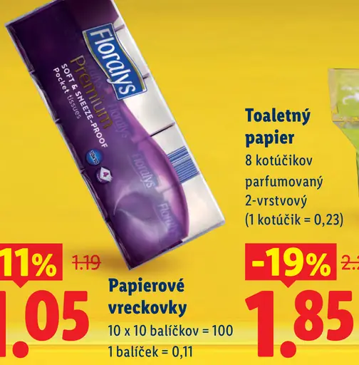 Floralys toaletný papier kamilkový, parfumovaný, 2-vrstvový