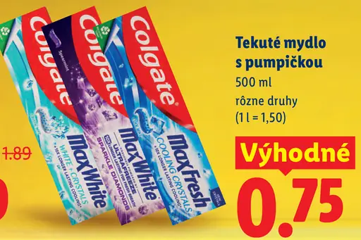 Colgate zubná pasta, vybrané druhy