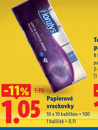 Floralys Papierové vreckovky