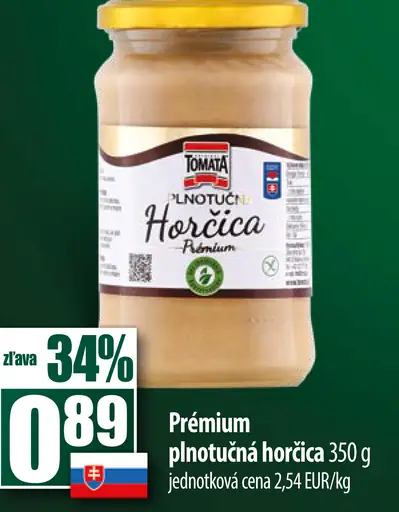 Prémium plnotučná horčica