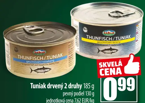 Tuniak drvený 2 druhy