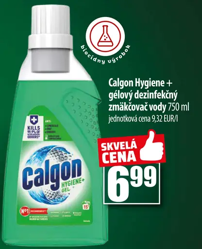 Calgon Hygiene+ gélový dezinfekčný zmäkčovač vody