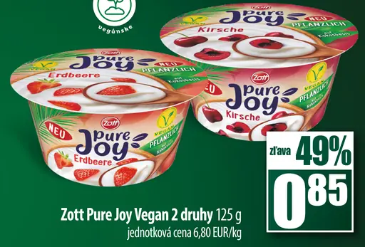 Zott Pure Joy Vegan 2 druhy