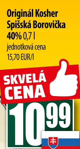 Originál Kosher Spišská Borovička