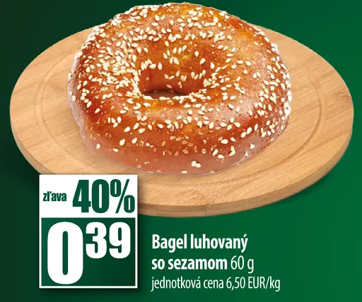 Bagel luhovaný so sezamom