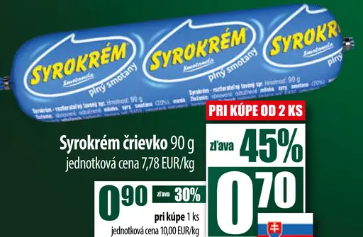 Syrokrem črievko