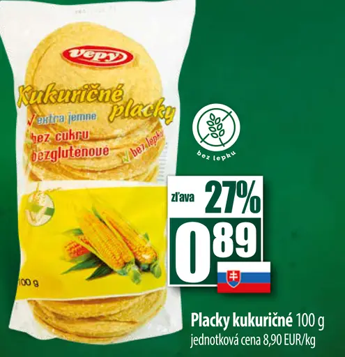 Placky kukuričné