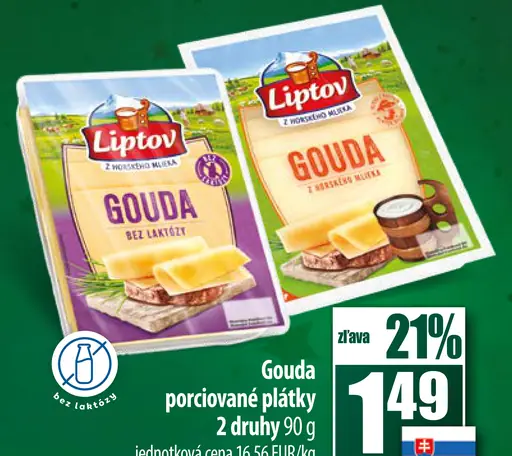 Gouda porciované plátky