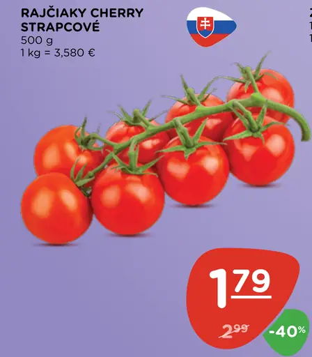 Rajčiaky cherry strapcové