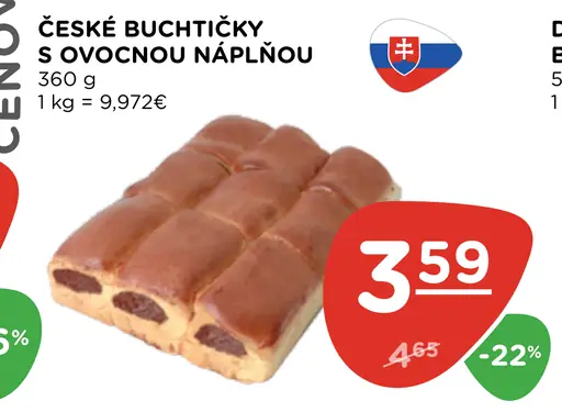 ČESKÉ BUCHTÍKY S OVOOCNOU NÁPLŇOU