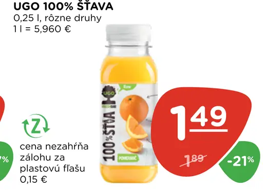 UGO 100 % Šťava