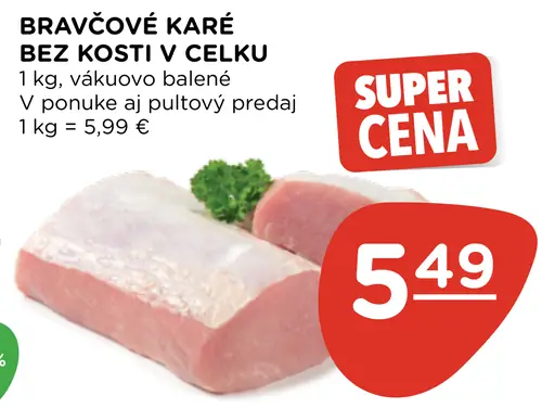 Bravčové karé bez kosti v celku